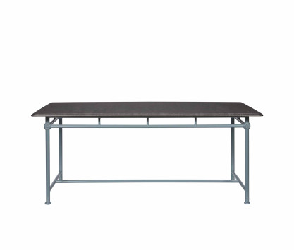 Rechteckiger Tisch 180 x 90 cm - graue Marmorplatte