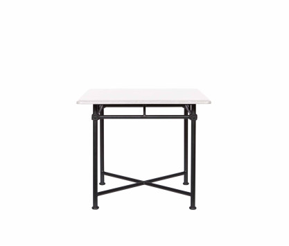 Square table 90 x 90 cm - cream marble top