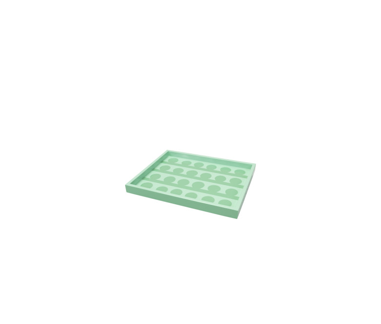 Lacquered tray small model Meadow green colour