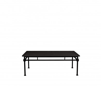 Aluminum rectangular coffee table - BLACK