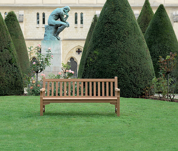 Outdoor park bench outlet cushions