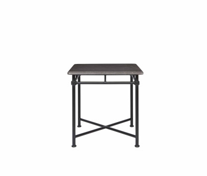 Square table 75 x 75 cm - grey marble top