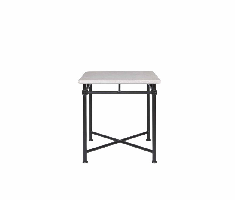 Table carrée 1800 - plateau marbre gris