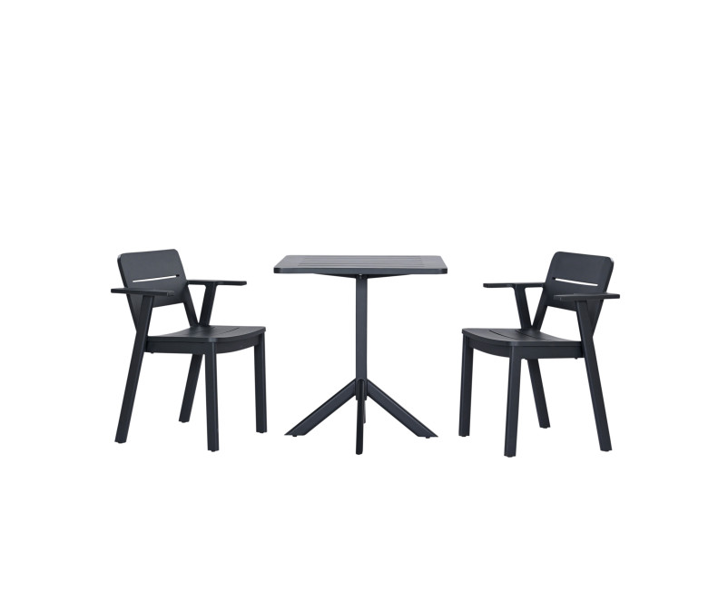 Square aluminium table 70 x 70 cm CLUBHOUSE