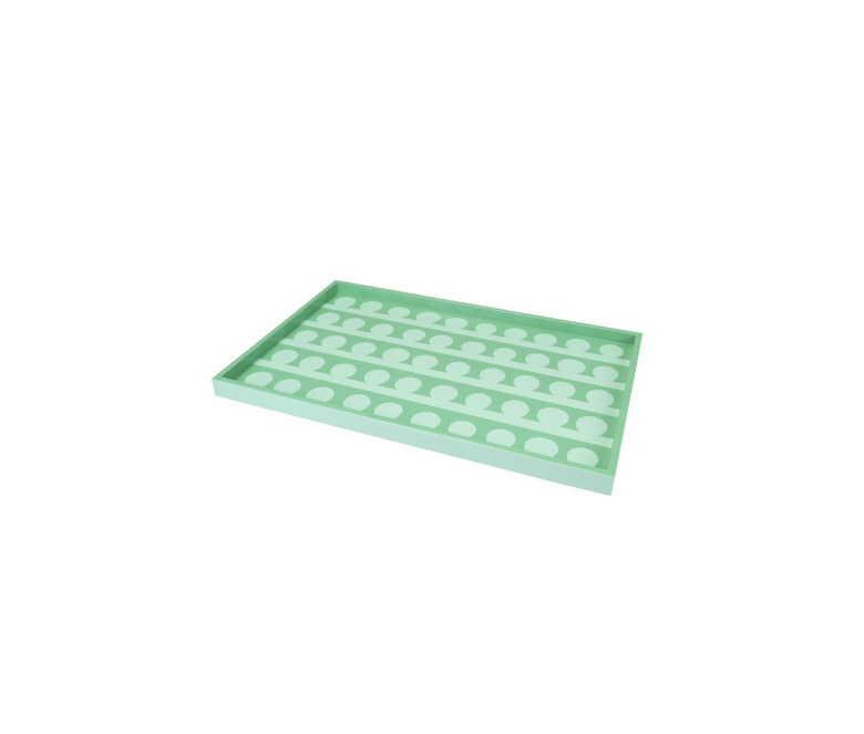 Lacquered tray large model Meadow green colour