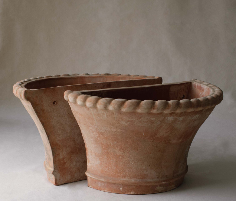 Cesta Mezza terracotta pot