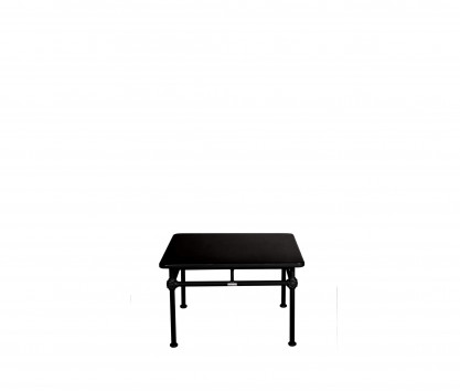 Mesa auxiliar de aluminio 75 x 75 cm - NEGRO