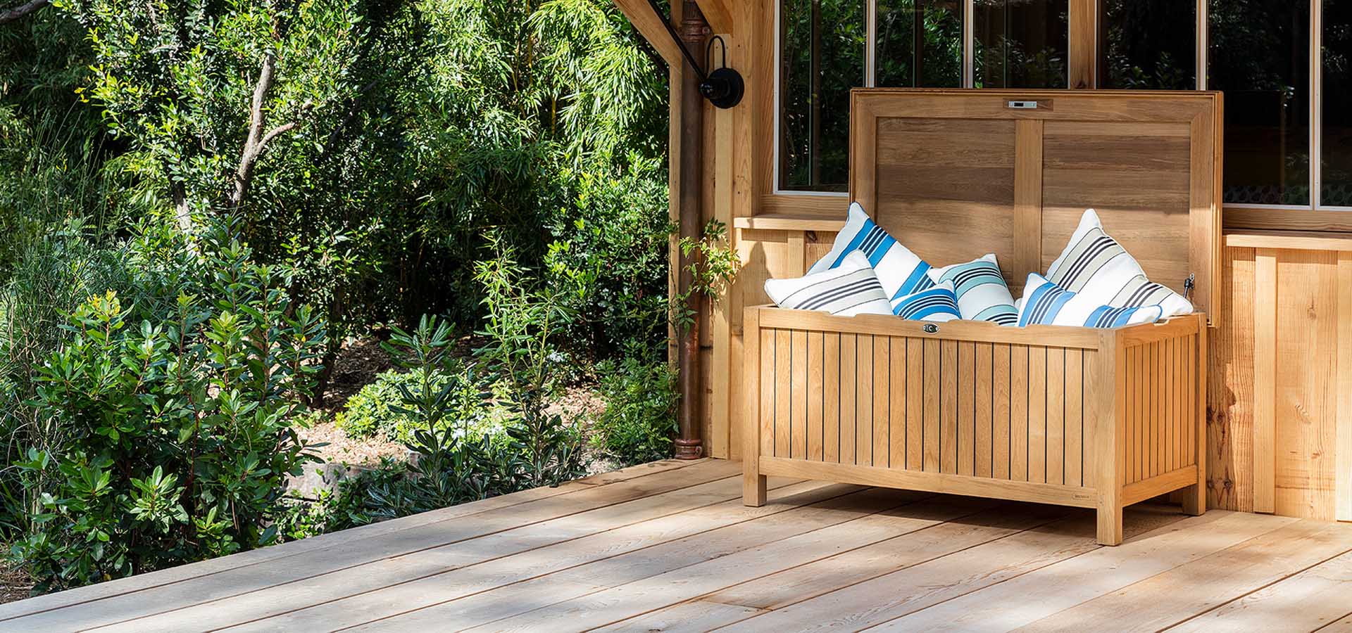 Baúl de teca de jardín impermeable Aladin - Tectona