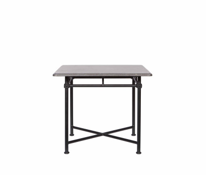 Table carrée 90 x 90 cm - plateau marbre gris