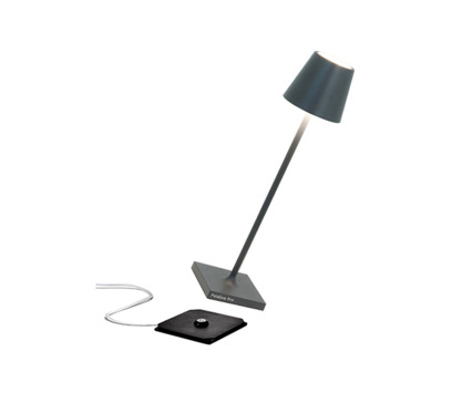 Lampe de table rechargeable - gris foncé