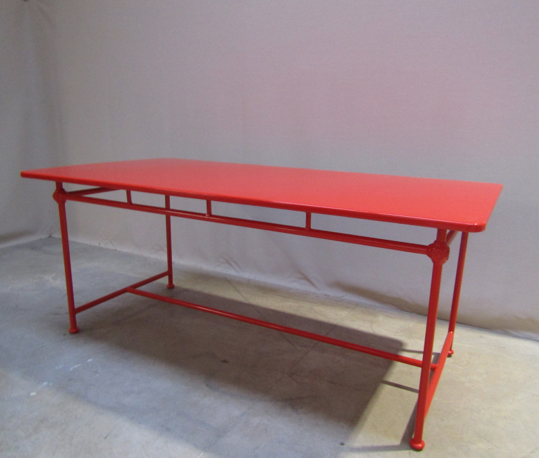 Table rectangulaire aluminium ROUGE - MODELE EXPO