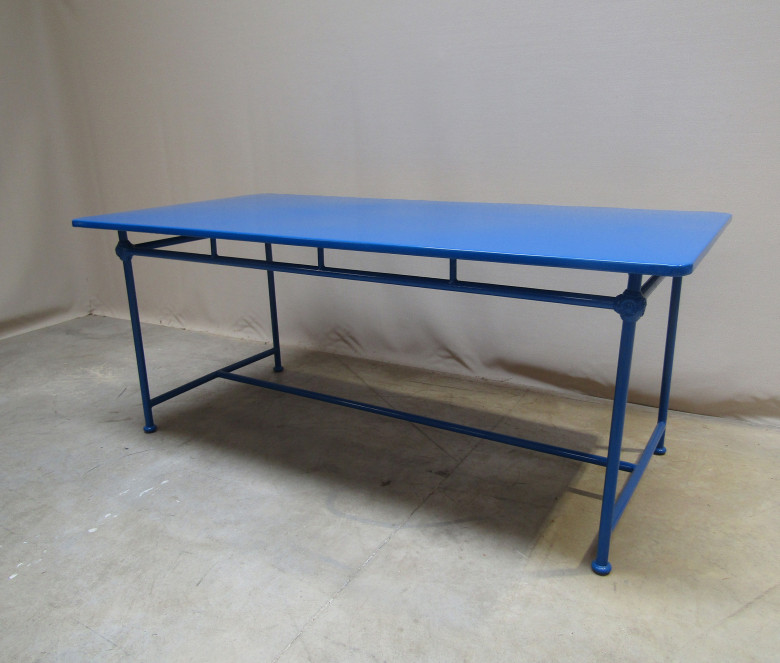 Table rectangulaire aluminium BLEU - MODELE EXPO