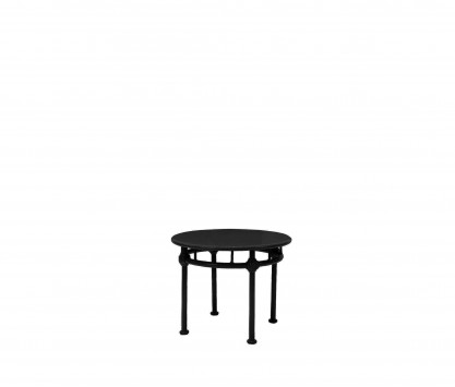 Table basse ronde de jardin en aluminium - NOIR