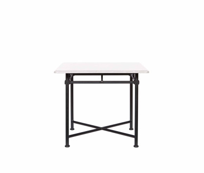 Tavolo quadrato 90 x 90 cm - piano in marmo crema