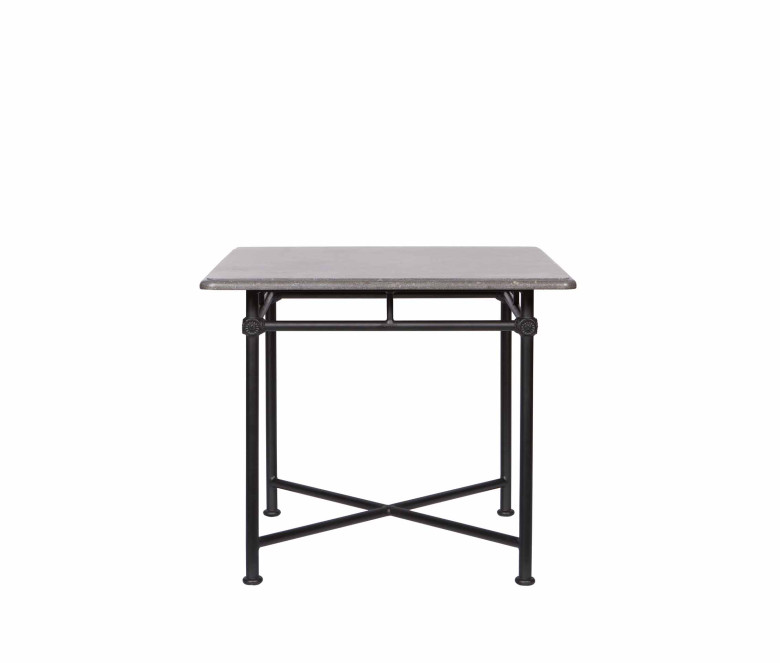 Table carrée 1800 - plateau marbre gris